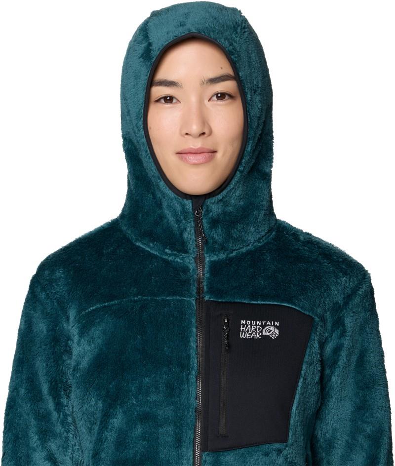 Polartec High Loft Hooded Jacket - Womens - aqua green 1