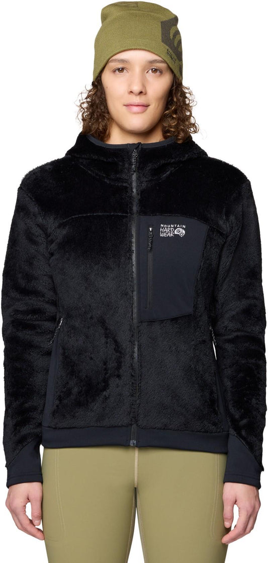Polartec High Loft Hooded Jacket - Womens - black 1