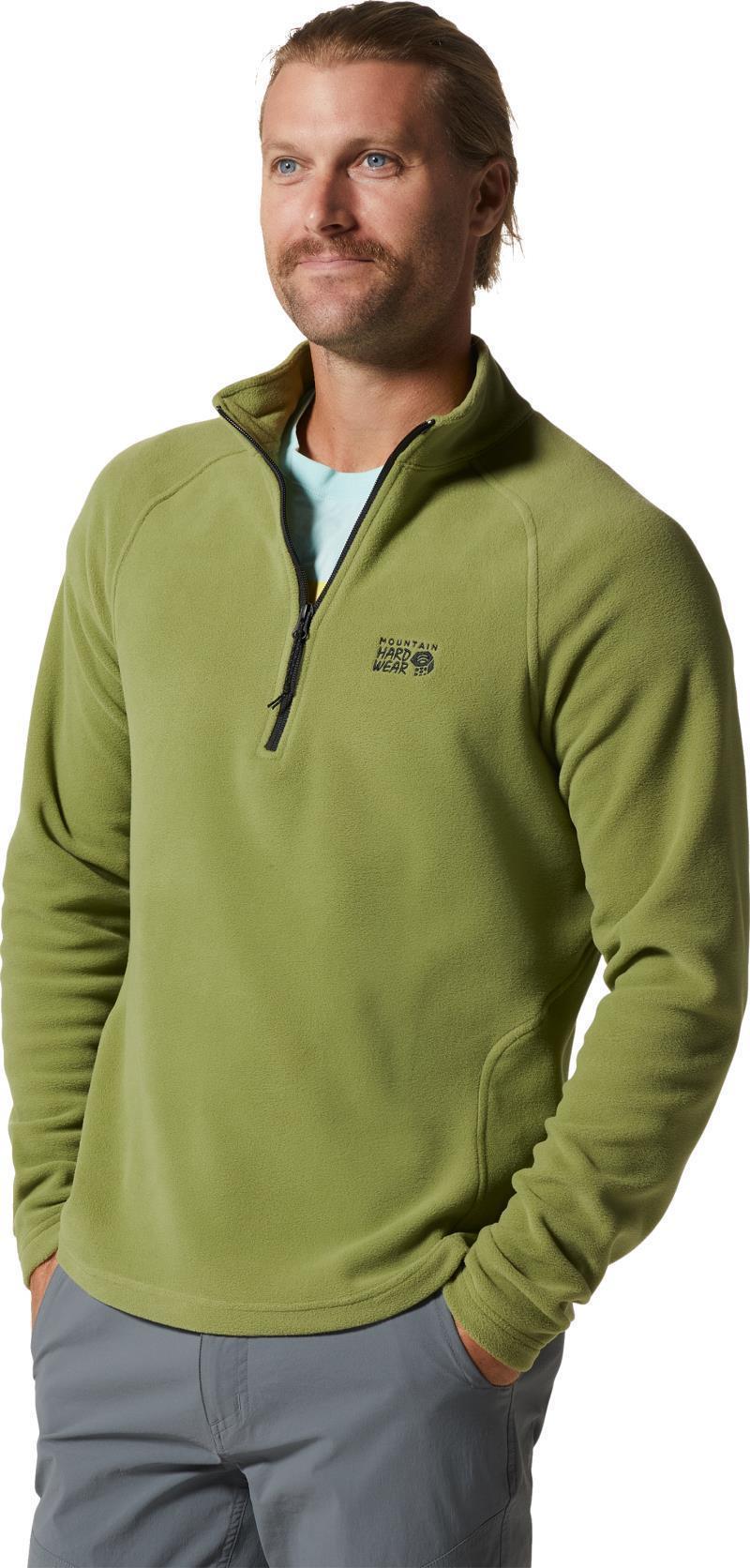 Polartec Microfleece 1/4 Zip - Mens - Light Cactus 2