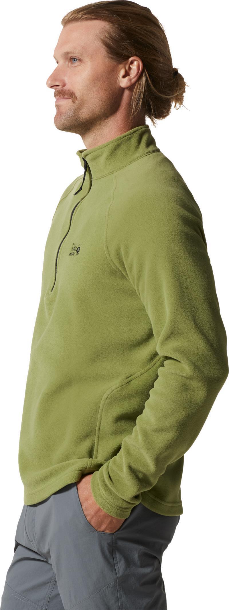 Polartec Microfleece 1/4 Zip - Mens - Light Cactus 3