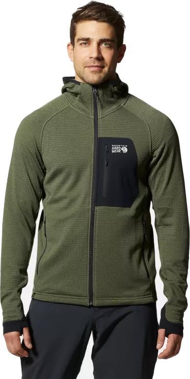 Polartec Power Grid Full Zip Hoody - Mens - Surplus Green Heather 1