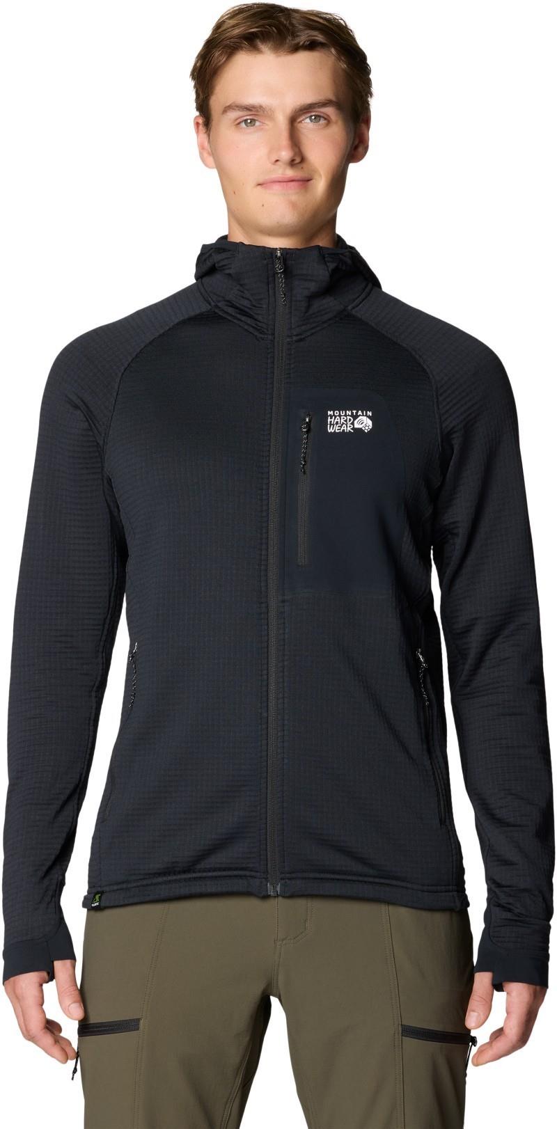 Polartec Power Grid Full Zip Hoody - Mens - black 1