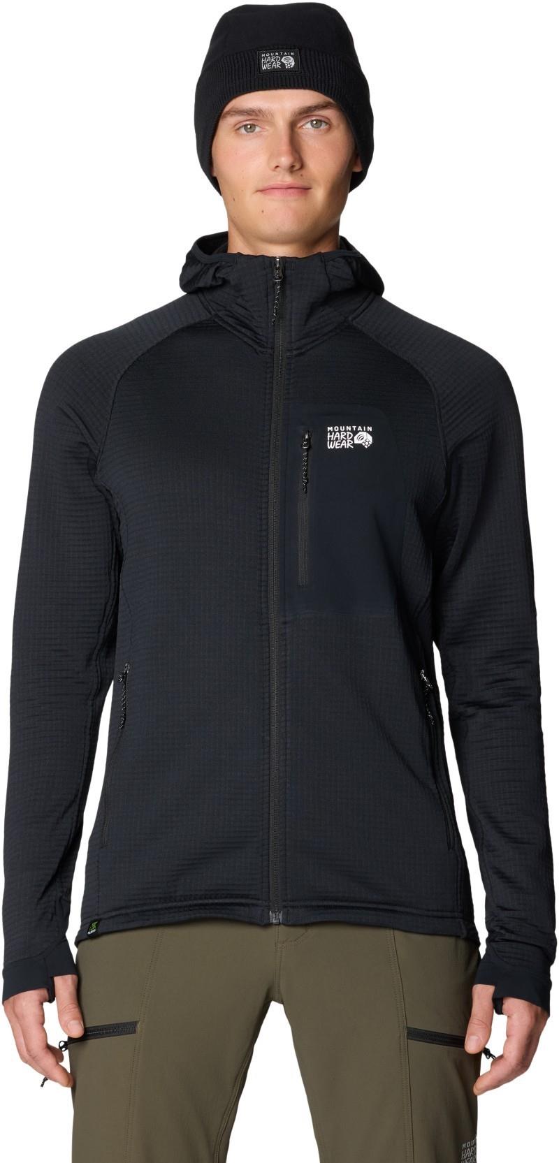 Polartec Power Grid Full Zip Hoody - Mens - black 1