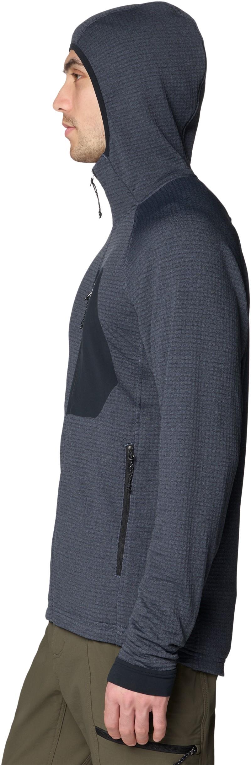 Polartec Power Grid Full Zip Hoody - Mens - blue slate heather 1