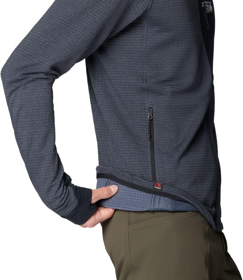 Polartec Power Grid Full Zip Hoody - Mens - blue slate heather 1