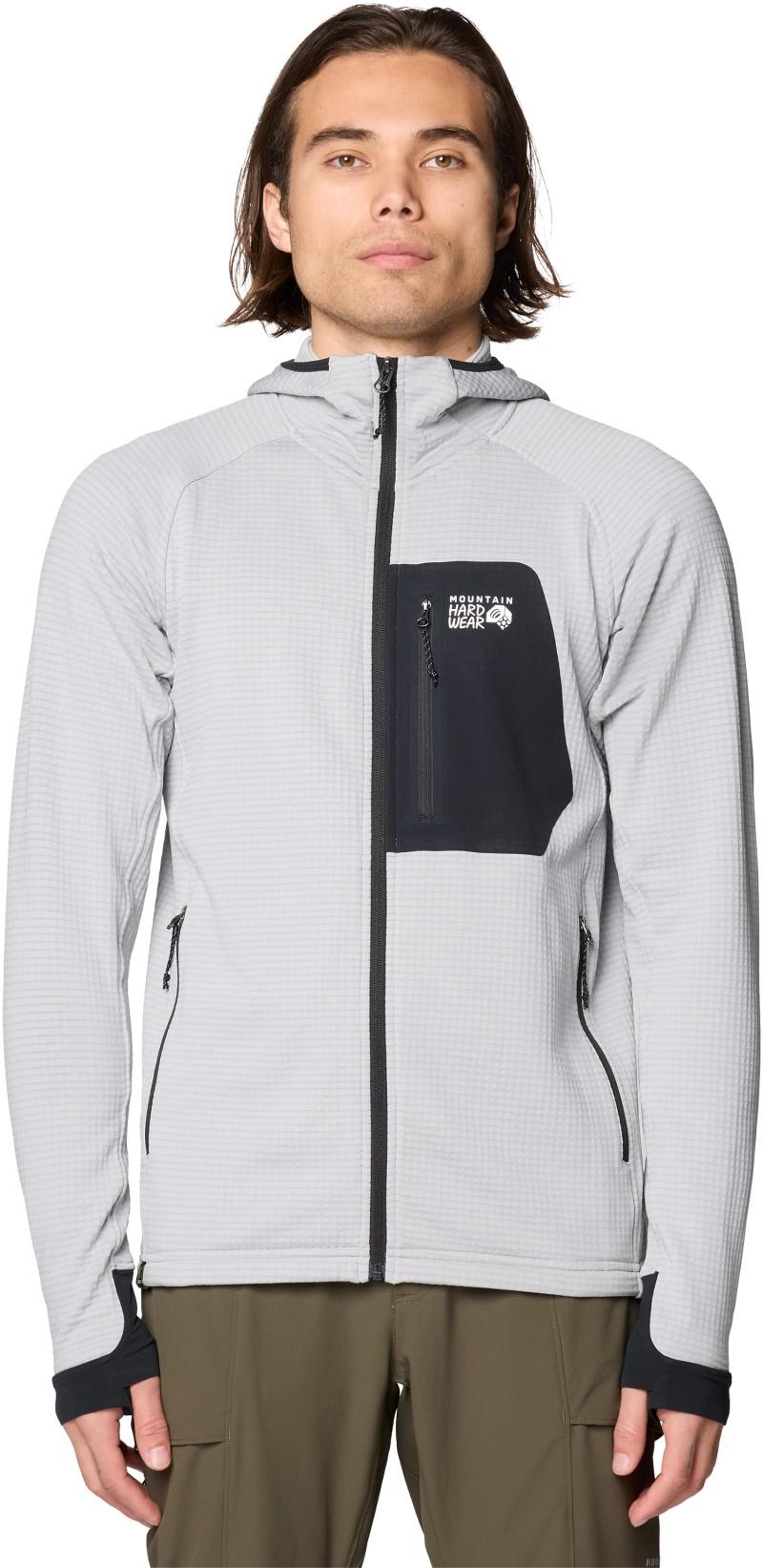 Polartec Power Grid Full Zip Hoody - Mens - glacial heather 1