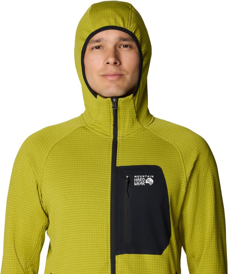 Polartec Power Grid Full Zip Hoody - Mens - python green heather 1