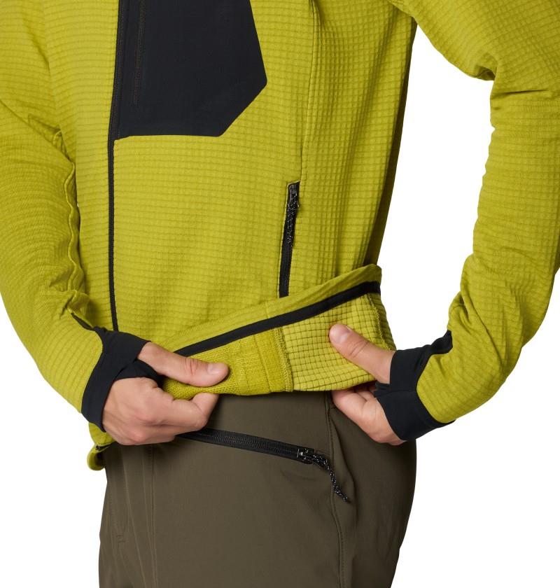 Polartec Power Grid Full Zip Hoody - Mens - python green heather 1