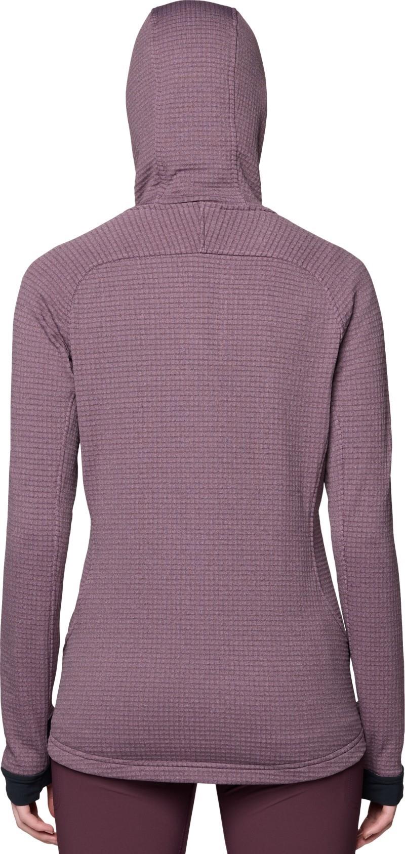 Polartec Power Grid Full Zip Hoody - Womens - blackberry heather / black 1