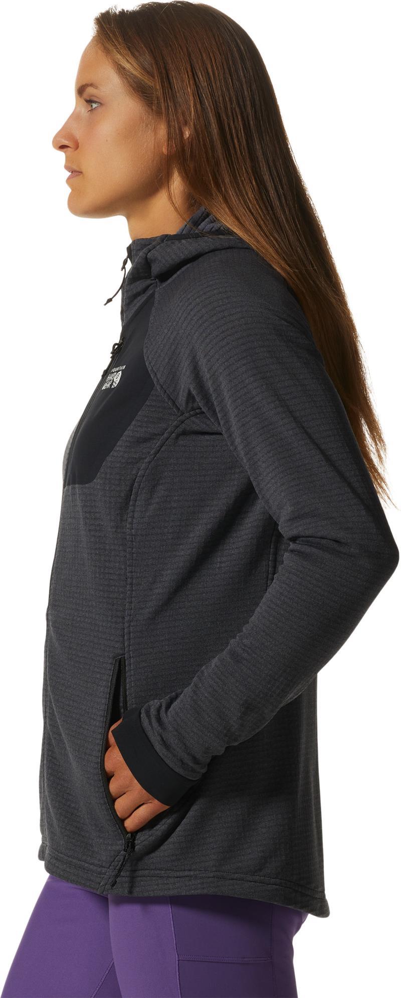 Polartec Power Grid Full Zip Hoody - Womens - blue slate heather 1