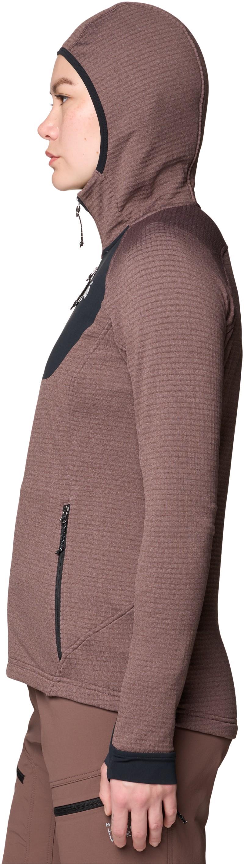 Polartec Power Grid Full Zip Hoody - Womens - carob heather 1