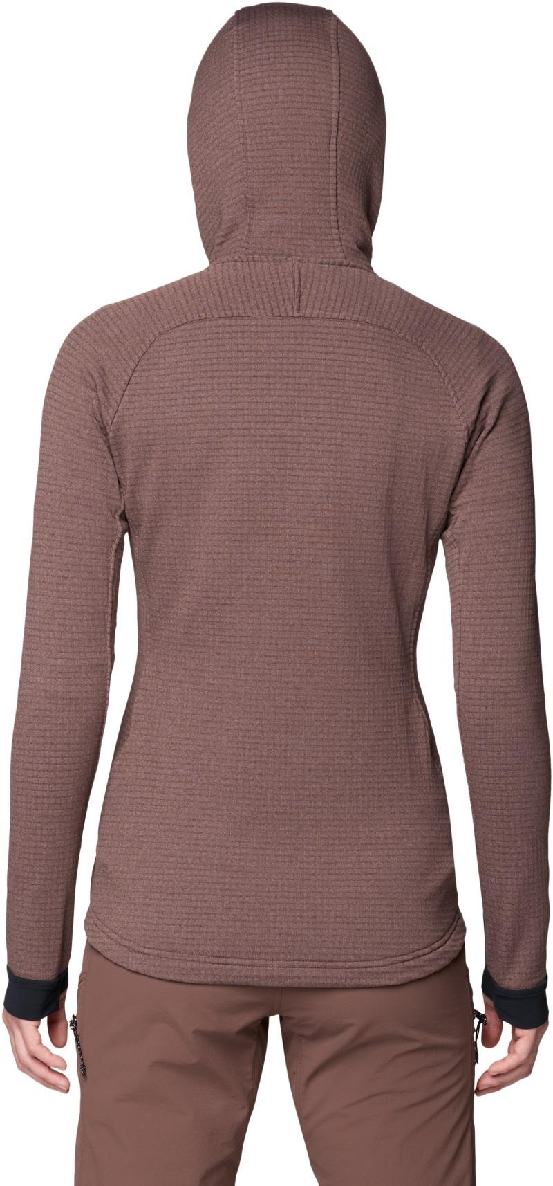 Polartec Power Grid Full Zip Hoody - Womens - carob heather 1