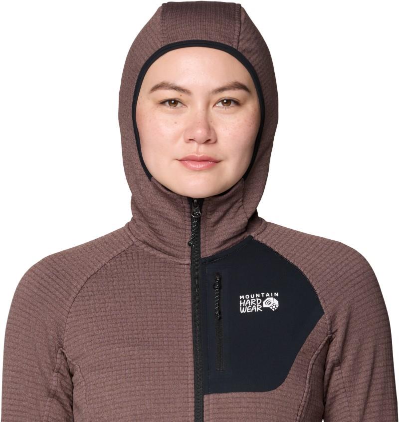 Polartec Power Grid Full Zip Hoody - Womens - carob heather 1