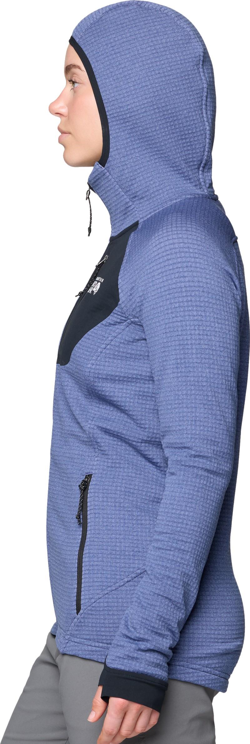 Polartec Power Grid Full Zip Hoody - Womens - lapis dusk heather / black 1