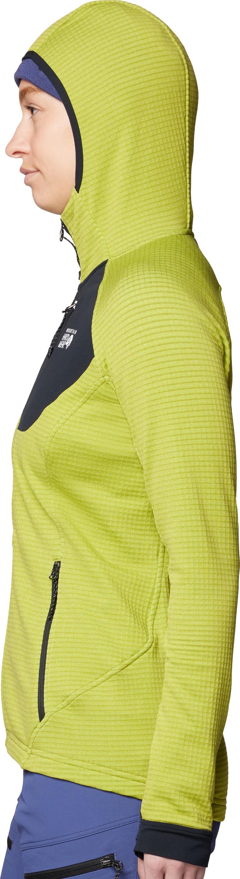 Polartec Power Grid Full Zip Hoody - Womens - python green heather / black 1