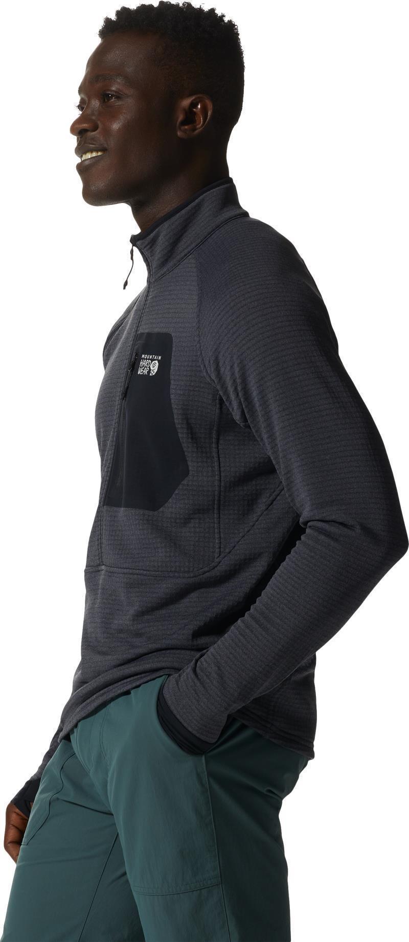 Polartec Power Grid Half Zip Jacket - Mens - Blue Slate Heather 2