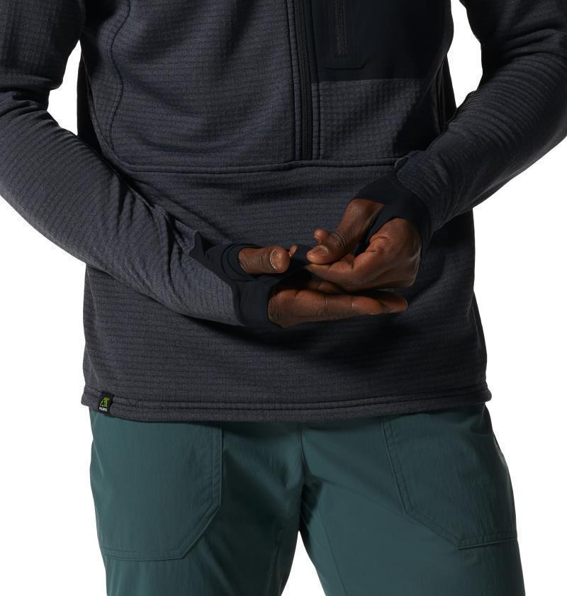 Polartec Power Grid Half Zip Jacket - Mens - Blue Slate Heather 5