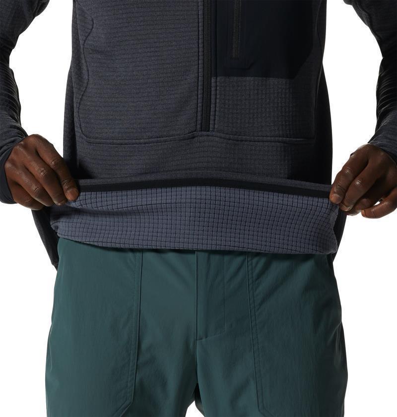Polartec Power Grid Half Zip Jacket - Mens - Blue Slate Heather 6