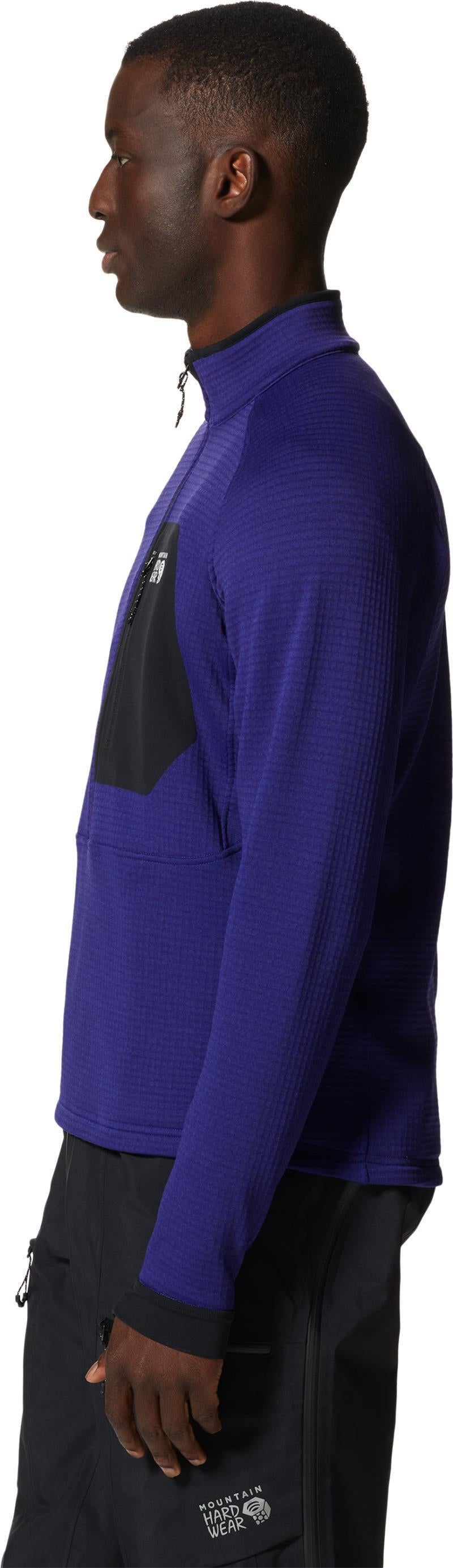 Polartec Power Grid Half Zip Jacket - Mens - Klein Blue Heather 2