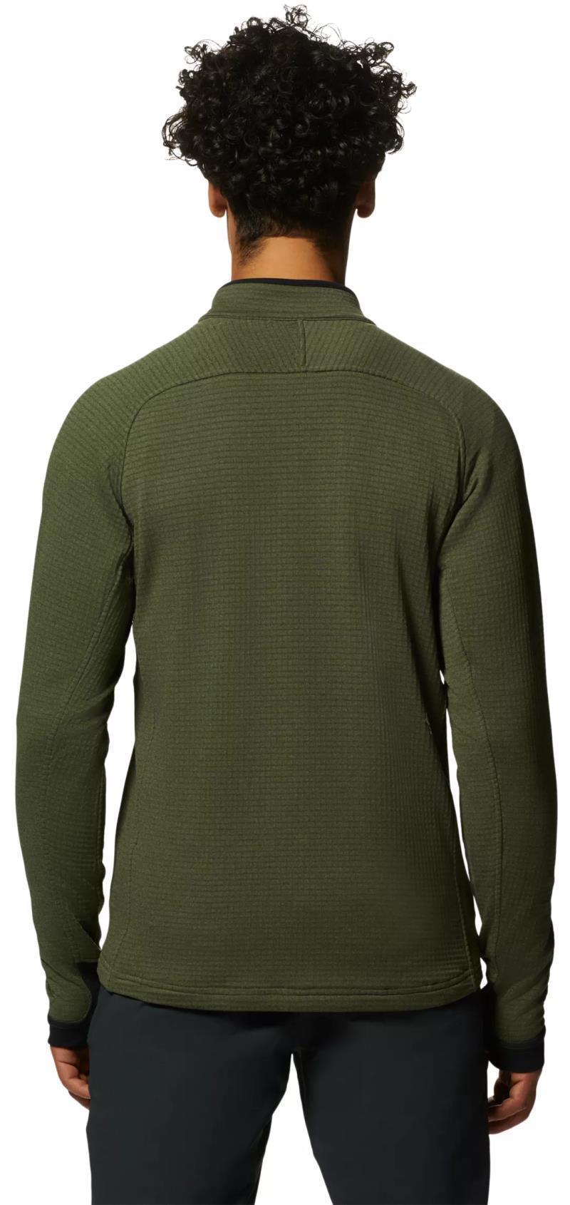 Polartec Power Grid Half Zip Jacket - Mens - Surplus Green Heather 2
