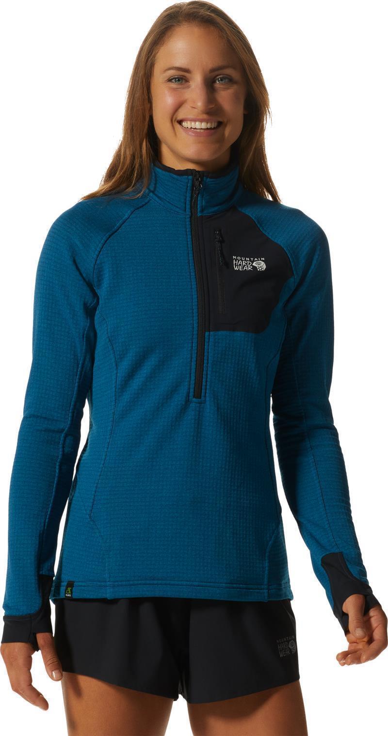 Polartec Power Grid Half Zip Jacket - Womens - Vinson Blue Heather 2