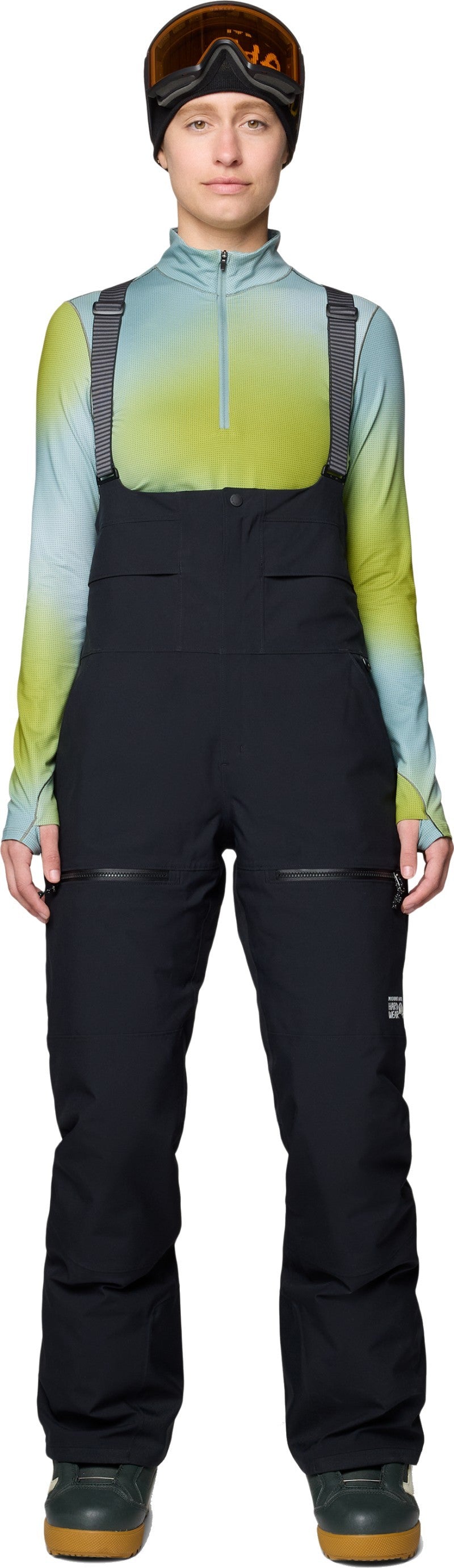 Powder Maven Bibs, Long - Womens - black 1