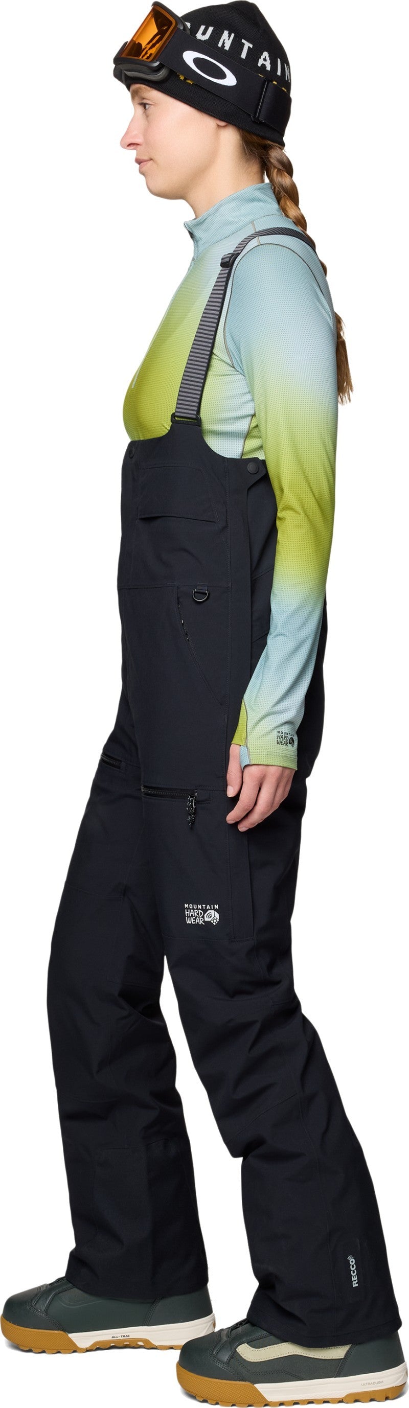Powder Maven Bibs, Long - Womens - black 1
