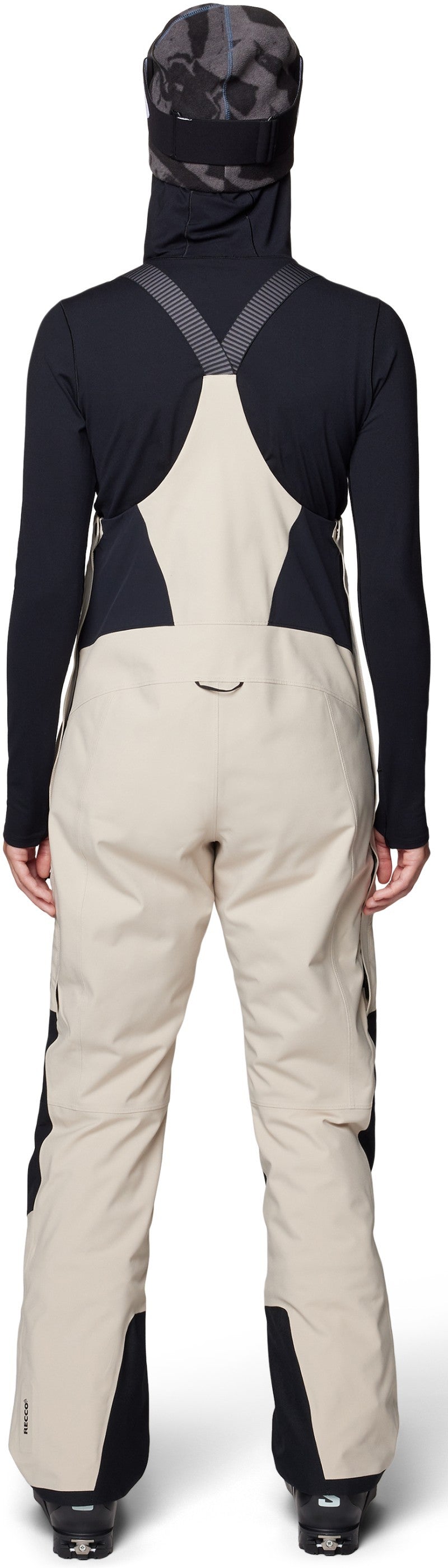 Powder Maven Bibs, Short - Womens - fossil / black 1