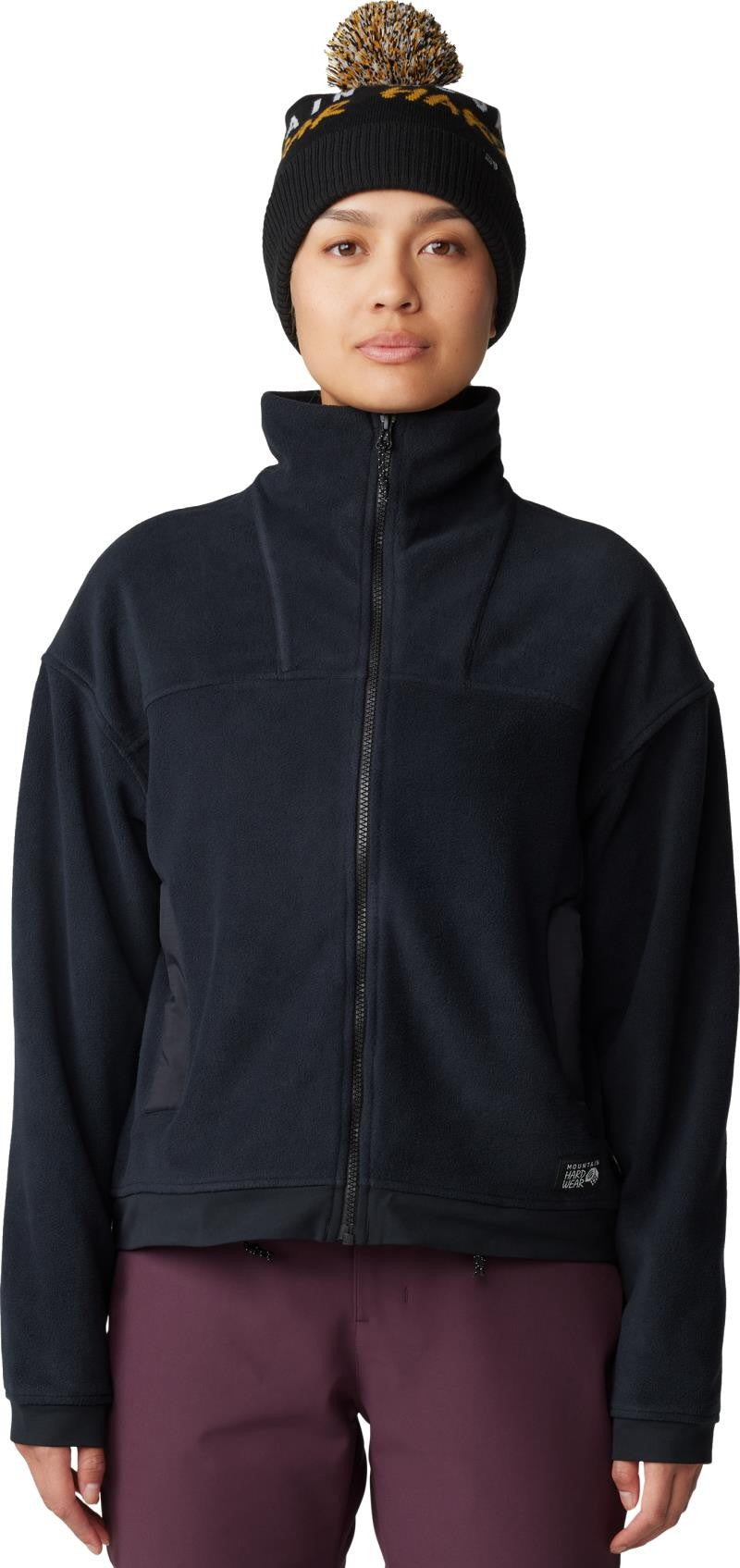 Powder Maven Fleece Full Zip Jacket - Womens - black 1