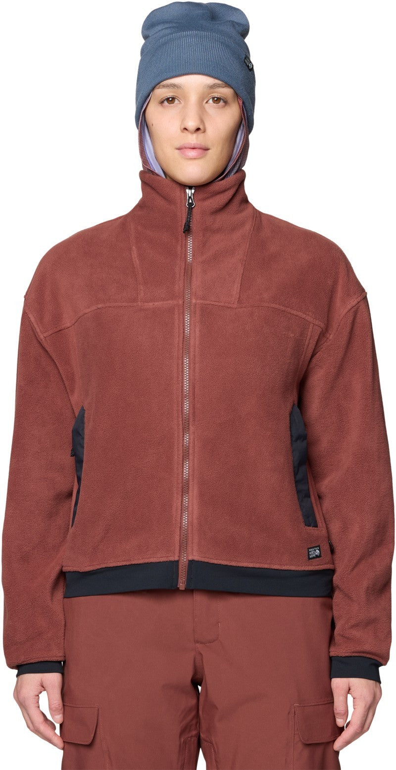 Powder Maven Fleece Full Zip Jacket - Womens - bourbon brown / black 1