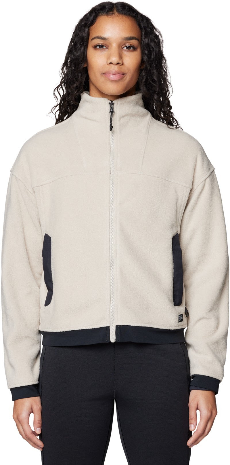 Powder Maven Fleece Full Zip Jacket - Womens - fossil / black 1