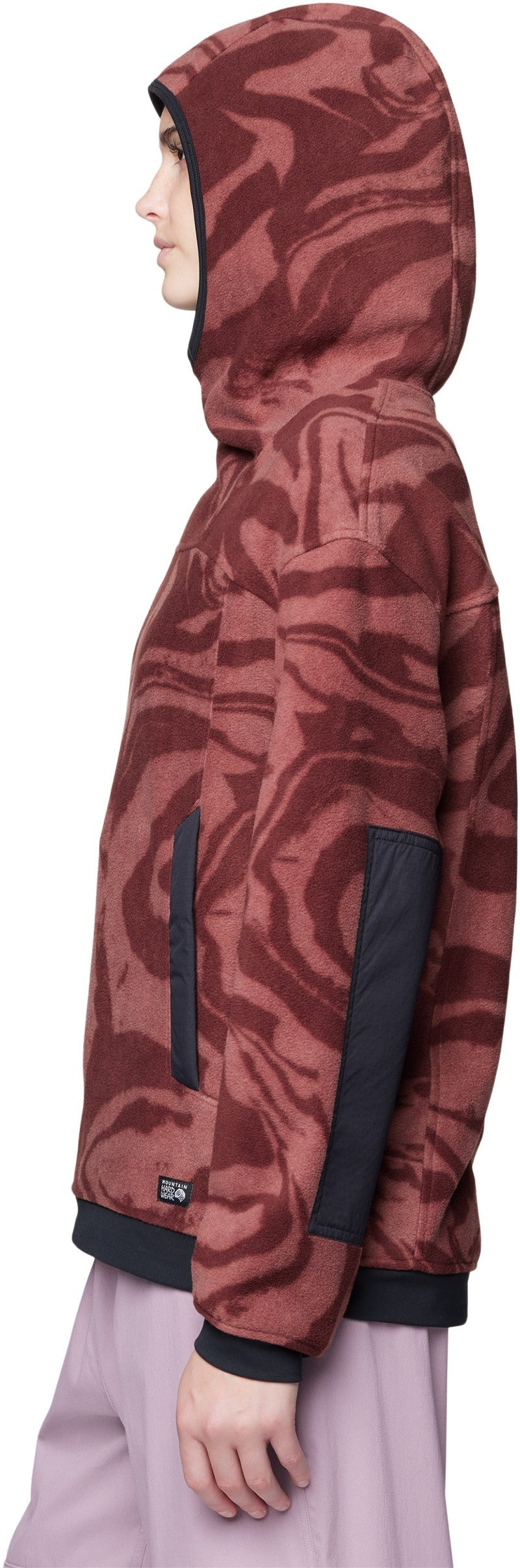 Powder Maven Fleece Pullover Hoody - Womens - bourbon brown rockstrata / black 1