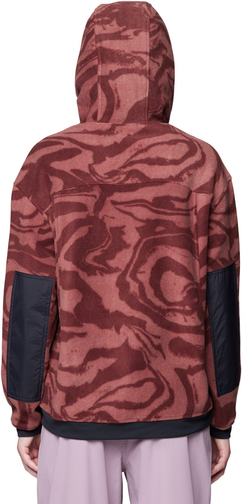 Powder Maven Fleece Pullover Hoody - Womens - bourbon brown rockstrata / black 1