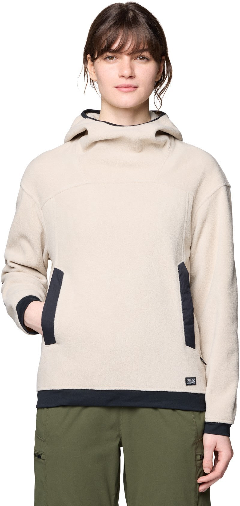 Powder Maven Fleece Pullover Hoody - Womens - fossil / black 1