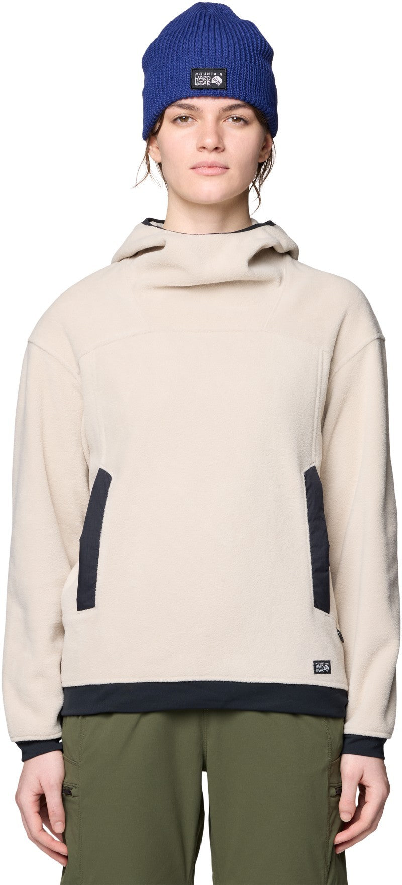 Powder Maven Fleece Pullover Hoody - Womens - fossil / black 1