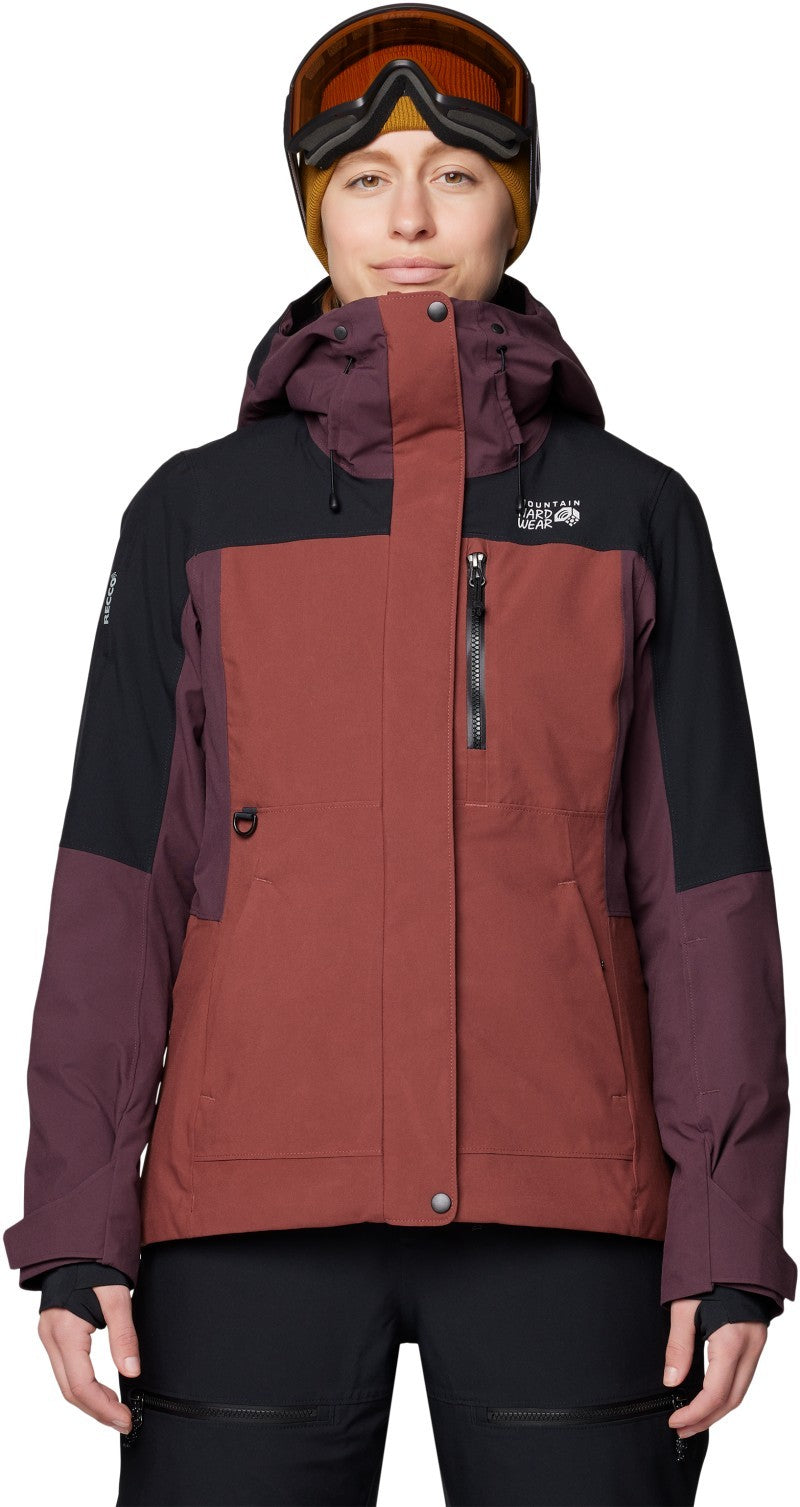 Powder Maven Jacket - Womens - bourbon brown / blackberry / black 1