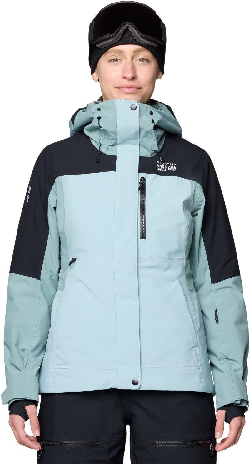 Powder Maven Jacket - Womens - ice shadow / blue sage / black 1