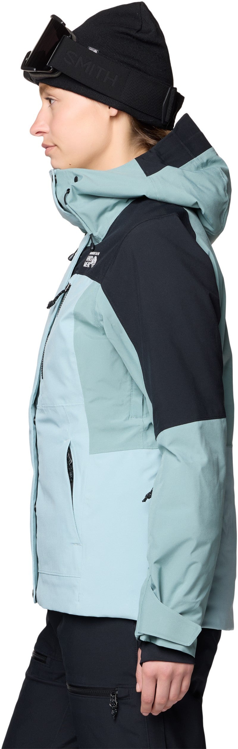 Powder Maven Jacket - Womens - ice shadow / blue sage / black 1