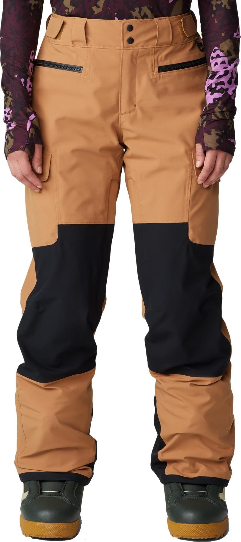 Powder Maven Pants, Short - Womens - copper clay / black 1