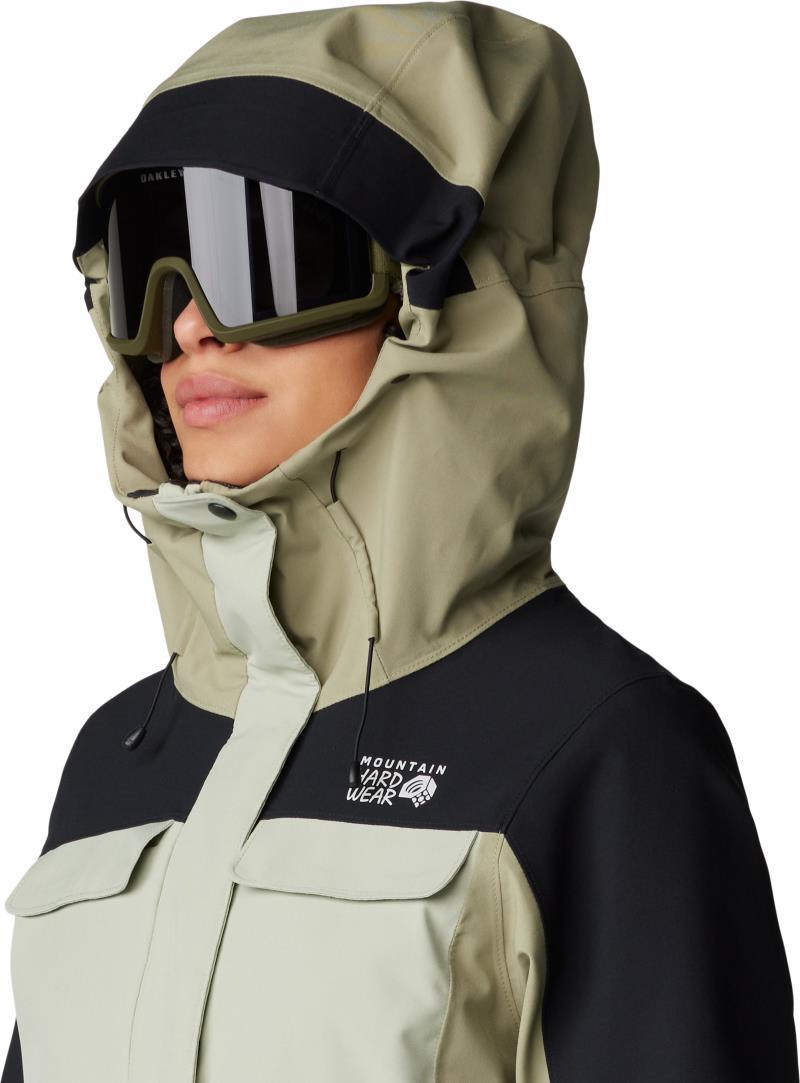 Powder Maven Parka - Womens - White Sage / Mantis Green / Black 3