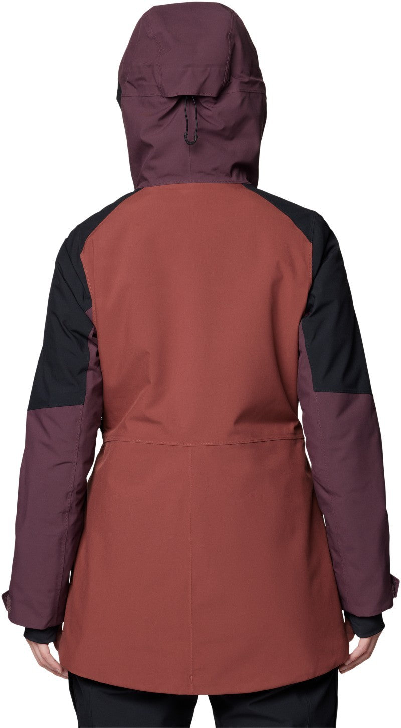 Powder Maven Parka - Womens - bourbon brown / blackberry / black 1