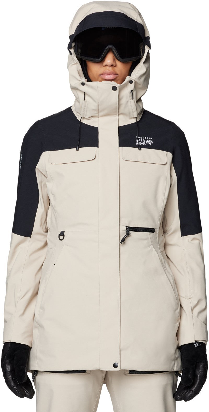 Powder Maven Parka - Womens - fossil / black 1