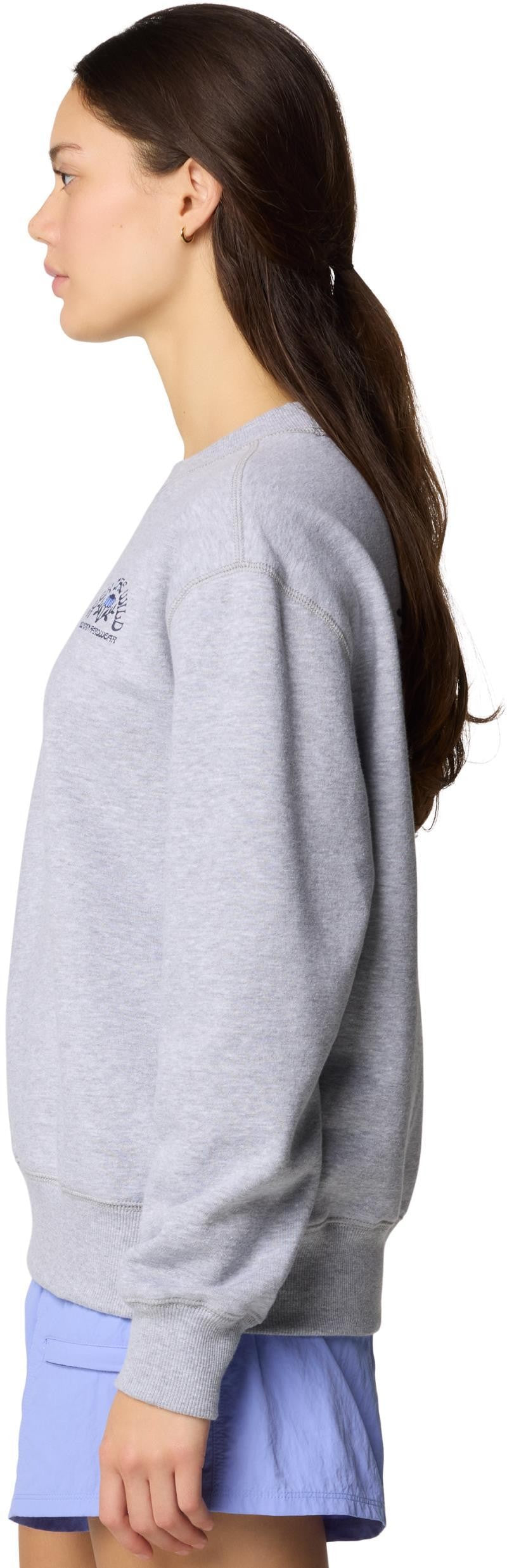 Seek Floral Pullover Crew - Womens - hardwear grey heather 1