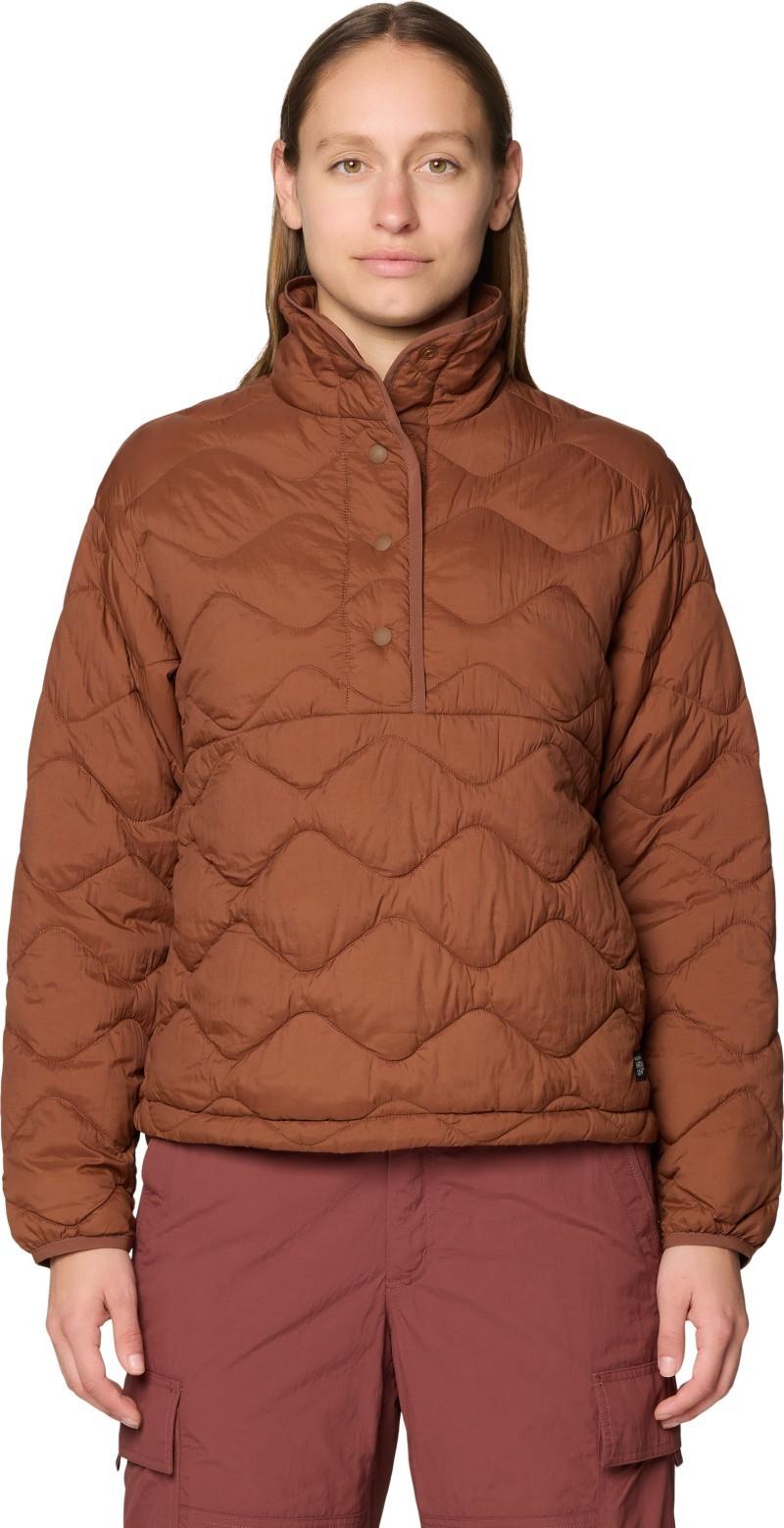 Seek Out Snap Neck Pullover - Womens - cocoa brown 1