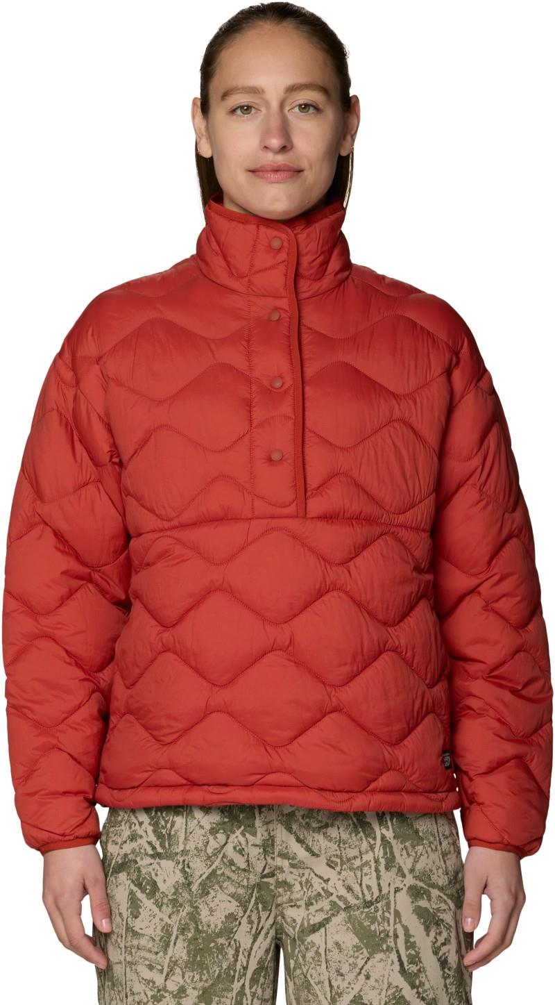 Seek Out Snap Neck Pullover - Womens - mars red 1