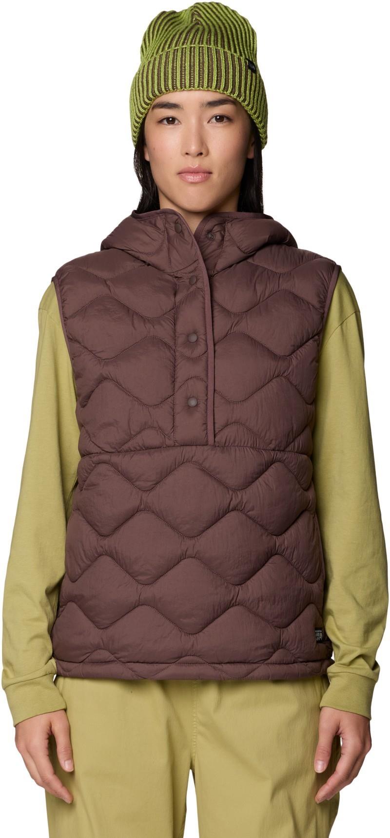 Seek Out Snap Neck Vest - Womens - carob 1