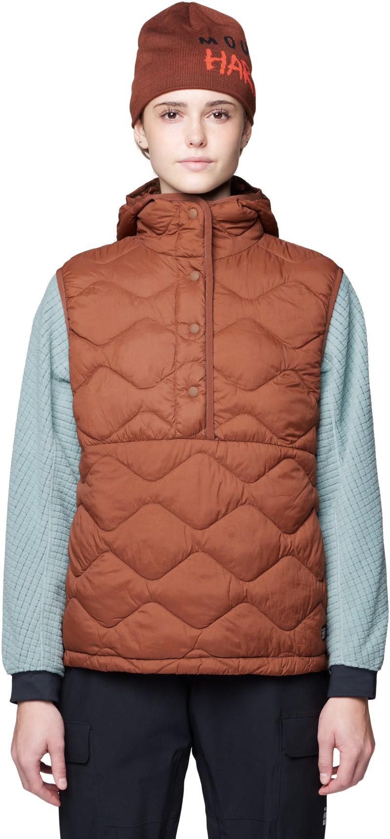 Seek Out Snap Neck Vest - Womens - cocoa brown 1