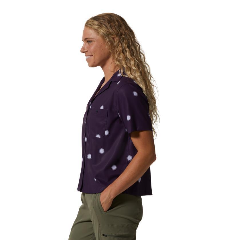 Shade Lite SS Shirt - Womens - night iris sun dot print 1