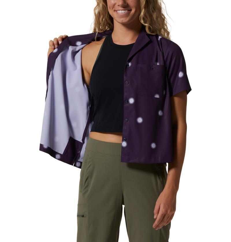 Shade Lite SS Shirt - Womens - night iris sun dot print 1
