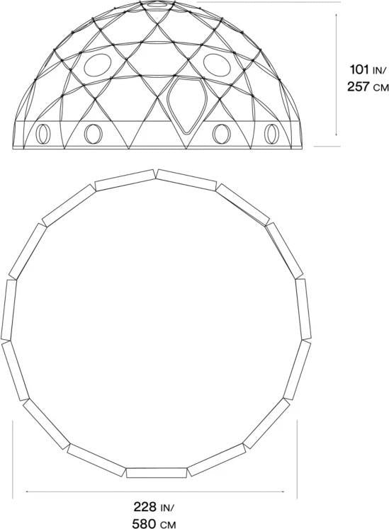 Space Station Dome, 8+ Person Tent - alpine red 1